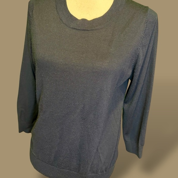 Boden Navy Blue 100% Wool Crewneck Pullover Sweater Size 10 - Picture 11 of 11